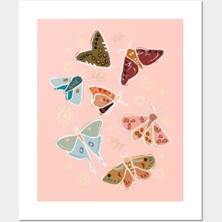 Moths in Moonlight Posters and Art